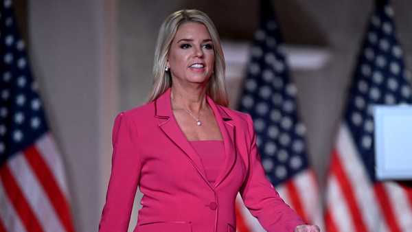 Former Florida Attorney General Pam Bondi arrives to speak during the second day of the Republican convention at the Mellon auditorium on August 25, 2020 in Washington, DC. (Photo by Olivier DOULIERY / AFP) (Photo by OLIVIER DOULIERY/AFP via Getty Images)