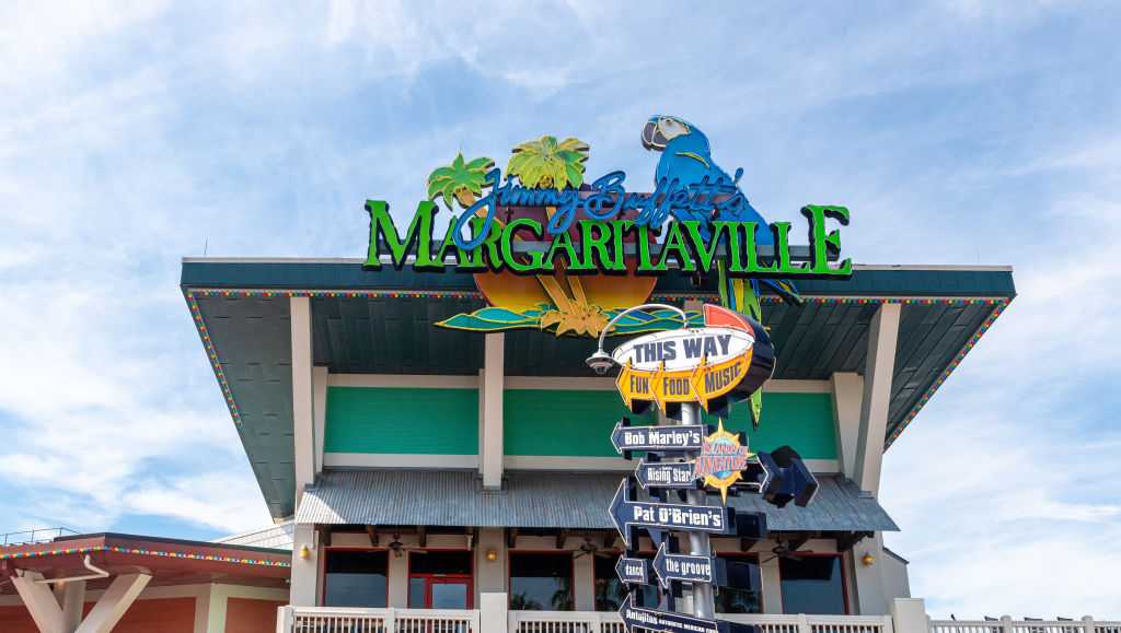 Margaritaville at Universal CitiWalk Orlando, at Night Editorial