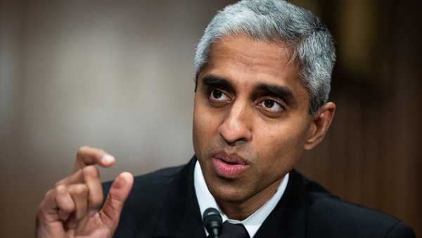 U.S. Surgeon General Vivek Murthy testifies during the Senate Health, Education, Labor and Pensions Committee hearing titled 