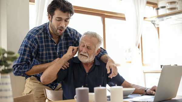 Lunch Time!!. Elderly father refusing don't want to eat and medication at home.