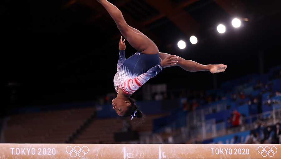 Simone Biles of Team United States in action