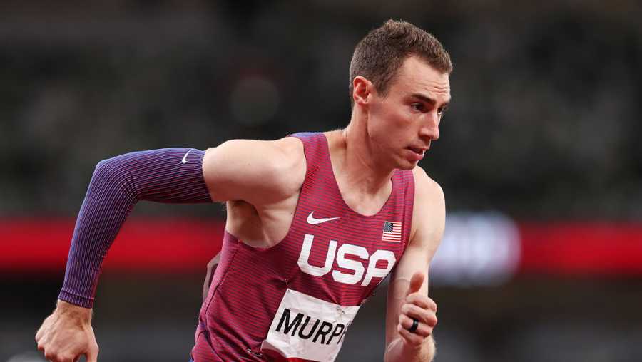 TOKYO, JAPAN - AUGUST 04: Clayton Murphy of Team United States competes in the Men&apos;s 800m Final on day twelve of the Tokyo 2020 Olympic Games at Olympic Stadium on August 04, 2021 in Tokyo, Japan. (Photo by Cameron Spencer/Getty Images)