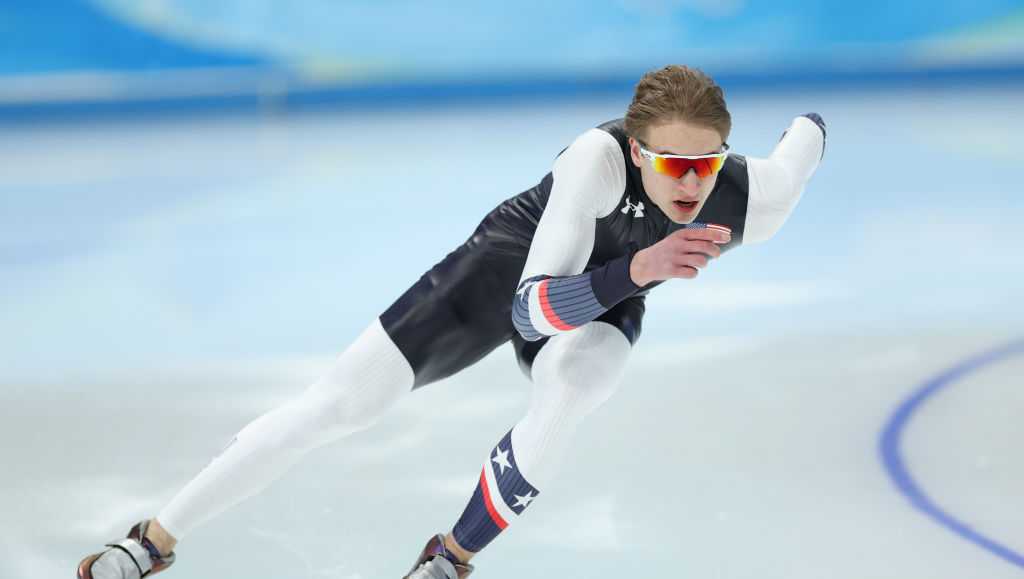 American speedskater Jordan Stolz seeking Olympic gold medal and introduction to actor Glen Powell