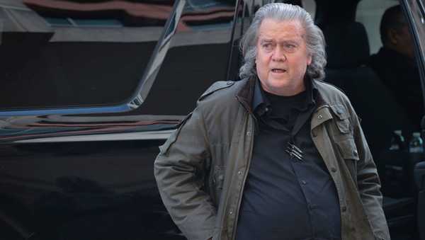 WASHINGTON, DC - MARCH 16:  Former senior advisor to U.S. President Donald Trump Steve Bannon arrives at U.S. District Court for an appearance on March 16, 2022  in Washington, DC. Bannon has been  charged with two counts of contempt of Congress after refusing to comply with a subpoena from the House Select Committee investigating the January 6 attack on the U.S. Capitol.  (Photo by Win McNamee/Getty Images)