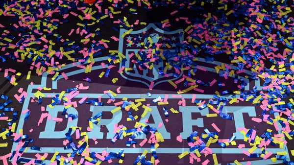 LAS VEGAS, NEVADA - APRIL 30: A general view of confetti on the ground during round five of the 2022 NFL Draft on April 30, 2022 in Las Vegas, Nevada. (Photo by David Becker/Getty Images)
