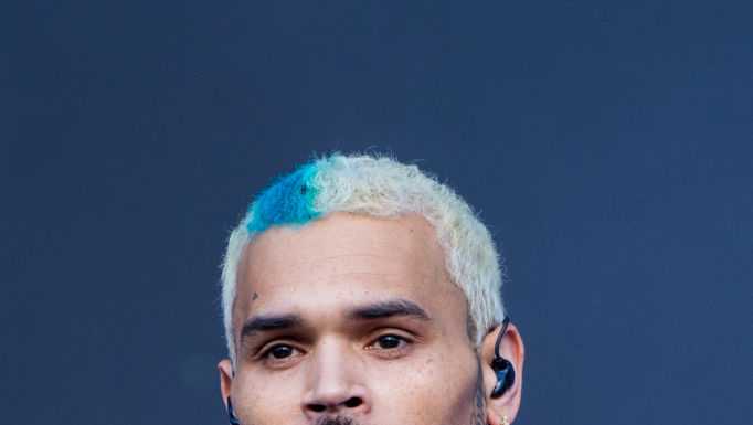 LONDON, ENGLAND - JULY 01: (Editorial Use Only) Chris brown performs at the main stage during Day 1 of Wireless Festival 2022 at Crystal Palace Park on July 01, 2022 in London, England. (Photo by Joseph Okpako/WireImage)