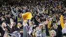 Iowa fans cheer at Kinnick Stadium