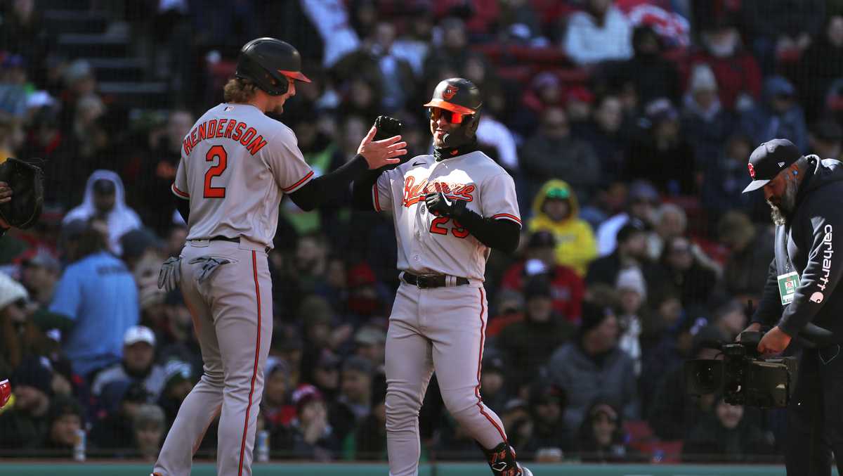 Boston Red Sox's Jarren Duran celebrates his two-run home run