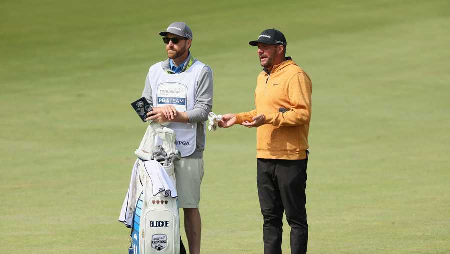 Pacific Grove caddie on bag for PGA Championship's rising star