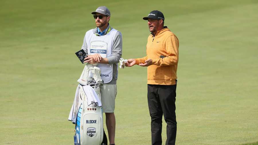 Pacific Grove caddie on bag for PGA Championship's rising star