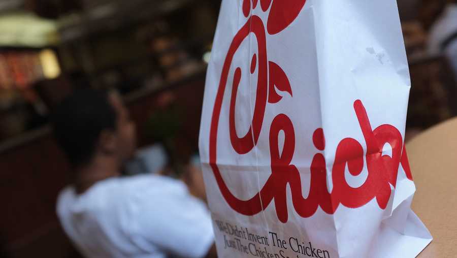 A Chick-fil-A logo is seen on a take out bag at one of its restaurants on July 28, 2012 in Bethesda, Maryland. Chick-fil-A, with more than 1,600 outlets mainly in the southern United States, has become the target of gay rights activists and their allies after president Dan Cathy came out against same-sex marriage last week. AFP PHOTO/Mandel NGAN (Photo credit should read MANDEL NGAN/AFP/GettyImages)