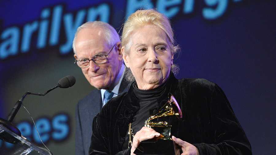 LOS ANGELES, CA - FEBRUARY 09:  Songwriters Alan Bergman (L) and Marilyn Bergman on stage at the Special Merit Awards Ceremony during the 55th Annual GRAMMY Awards at the Wilshire Ebell Theater on February 9, 2013 in Los Angeles, California.