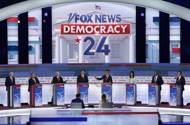 GOP candidates tangle in first debate