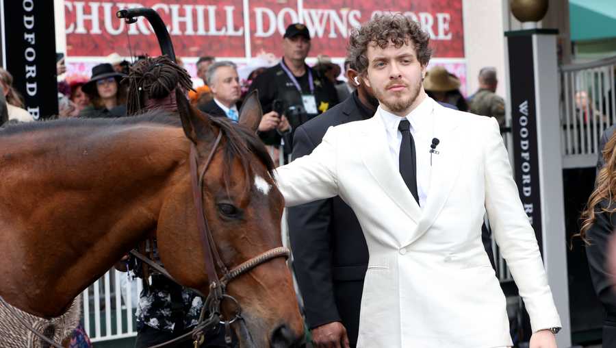 LOUISVILLE, KENTUCKY - MAY 07: Jack Harlow attends the 148th Kentucky Derby at Churchill Downs on May 07, 2022 in Louisville, Kentucky. (Photo by Jeff Schear/Getty Images for Churchill Downs)