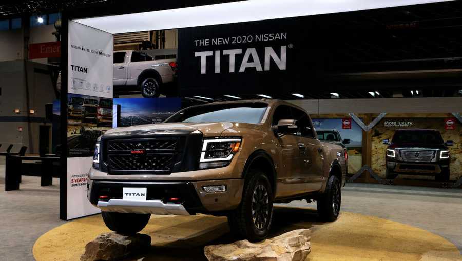 CHICAGO - FEBRUARY 06:  2020 Nissan Titan is on display at the 112th Annual Chicago Auto Show at McCormick Place in Chicago, Illinois on February 6, 2020.  (Photo By Raymond Boyd/Getty Images)