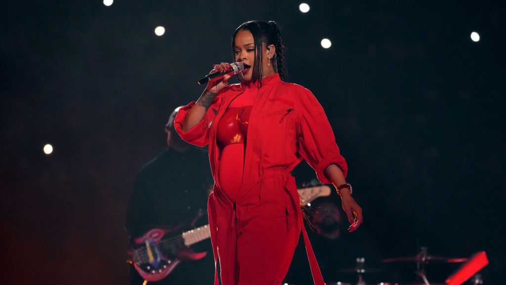 Pregnant Rihanna rocks red-hot outfit for Super Bowl 2023 halftime