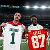 Former Bearcats Kelce, Gardner swap jerseys after Sunday Night