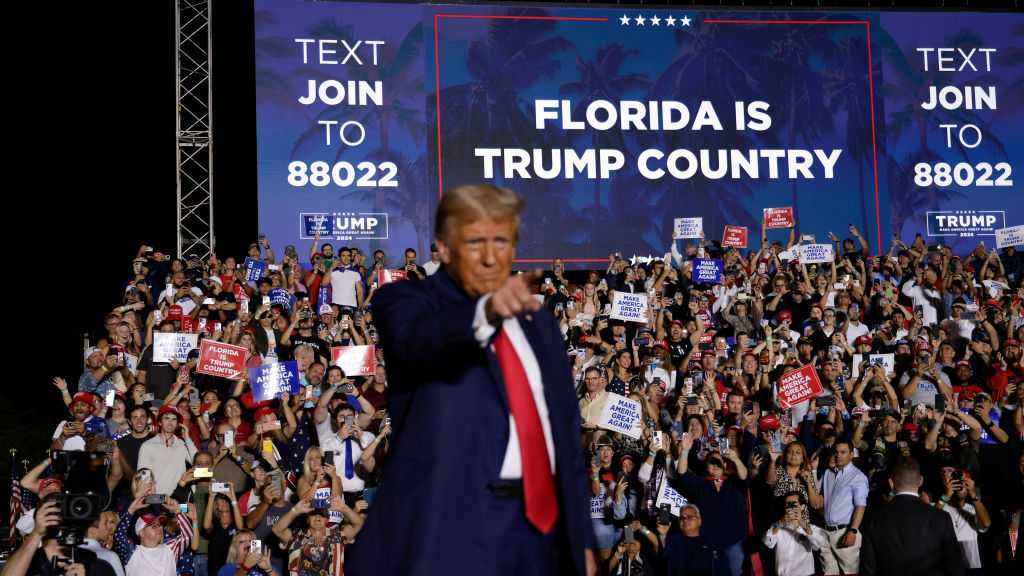 Donald Trump rally at Ted Hendricks Stadium in South Florida
