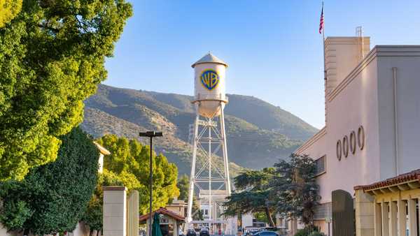 General views of the Warner Brothers studio lot on December 13, 2023 in Burbank, California.