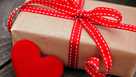Gift box with a red heart