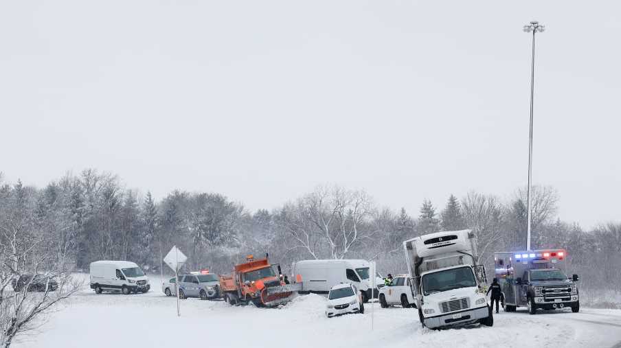 Iowa winter storm Photos show treacherous road conditions across the state