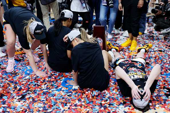 ALBANY,&#x20;NEW&#x20;YORK&#x20;-&#x20;APRIL&#x20;01&#x3A;&#x20;Caitlin&#x20;Clark&#x20;&#x23;22&#x20;of&#x20;the&#x20;Iowa&#x20;Hawkeyes&#x20;celebrates&#x20;after&#x20;beating&#x20;the&#x20;LSU&#x20;Tigers&#x20;94-87&#x20;in&#x20;the&#x20;Elite&#x20;8&#x20;round&#x20;of&#x20;the&#x20;NCAA&#x20;Women&amp;apos&#x3B;s&#x20;Basketball&#x20;Tournament&#x20;at&#x20;MVP&#x20;Arena&#x20;on&#x20;April&#x20;01,&#x20;2024&#x20;in&#x20;Albany,&#x20;New&#x20;York.&#x20;&#x28;Photo&#x20;by&#x20;Sarah&#x20;Stier&#x2F;Getty&#x20;Images&#x29;