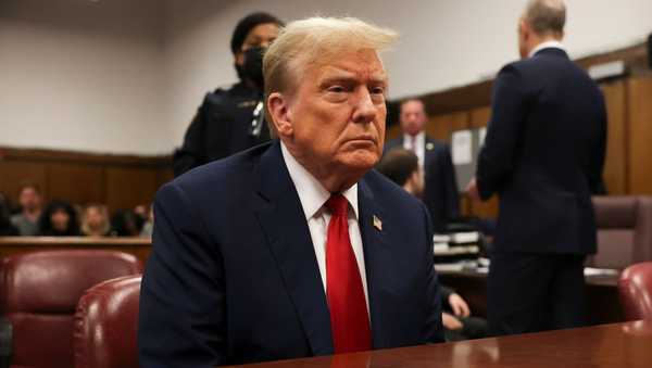 NEW YORK, NEW YORK - APRIL 23: Former U.S. President Donald Trump waits for the start of proceedings during his criminal trial for allegedly covering up hush money payments at Manhattan Criminal Court on April 23, 2024 in New York City. Former U.S. President Donald Trump faces 34 felony counts of falsifying business records in the first of his criminal cases to go to trial.  (Photo by Yuki Iwamura-Pool/Getty Images)