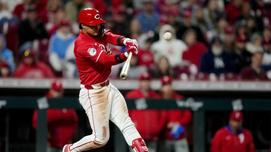 Espinal has 3 RBIs, Cruz pitches out of another jam as Reds beat Phillies  7-4