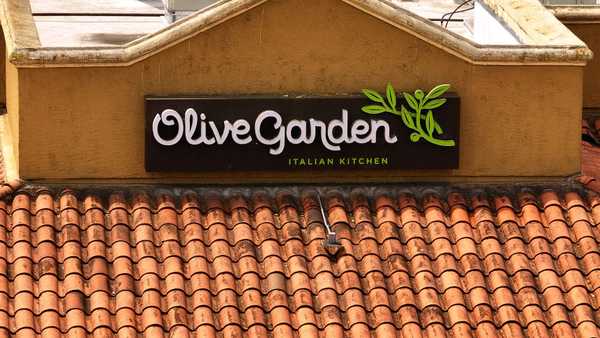 ROHNERT PARK, CALIFORNIA - JUNE 20: An aerial view of an Olive Garden restaurant on June 20, 2024 in Rohnert Park, California. Olive Garden parent company Darden Restaurants reported fourth quarter earnings that revealed flat same-store sales growth with revenue of $2.96 billion compared to expectations of $2.97 billion. (Photo by Justin Sullivan/Getty Images)