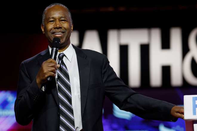 WASHINGTON,&#x20;DC&#x20;-&#x20;JUNE&#x20;21&#x3A;&#x20;&#x20;Former&#x20;Secretary&#x20;of&#x20;Housing&#x20;and&#x20;Urban&#x20;Development&#x20;&#x28;HUD&#x29;&#x20;Ben&#x20;Carson&#x20;speaks&#x20;at&#x20;the&#x20;Faith&#x20;and&#x20;Freedom&#x20;Road&#x20;to&#x20;Majority&#x20;conference&#x20;at&#x20;the&#x20;Washington&#x20;Hilton&#x20;on&#x20;June&#x20;21,&#x20;2024&#x20;in&#x20;Washington,&#x20;DC.&#x20;The&#x20;conservative&#x20;Christian&#x20;group&#x20;is&#x20;hosting&#x20;a&#x20;series&#x20;of&#x20;congressional&#x20;members&#x20;and&#x20;political&#x20;candidates&#x20;to&#x20;speak&#x20;on&#x20;the&#x20;upcoming&#x20;2024&#x20;elections.&#x20;Republican&#x20;presidential&#x20;candidate,&#x20;former&#x20;U.S.&#x20;President&#x20;Donald&#x20;Trump&#x20;will&#x20;deliver&#x20;the&#x20;keynote&#x20;address&#x20;later&#x20;this&#x20;weekend.&#x20;&#x20;&#x28;Photo&#x20;by&#x20;Anna&#x20;Moneymaker&#x2F;Getty&#x20;Images&#x29;