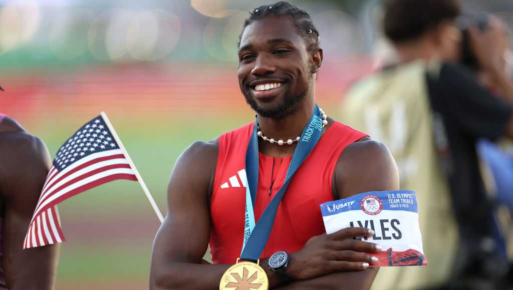 Noah Lyles wins 200m at US Olympic trials in record time