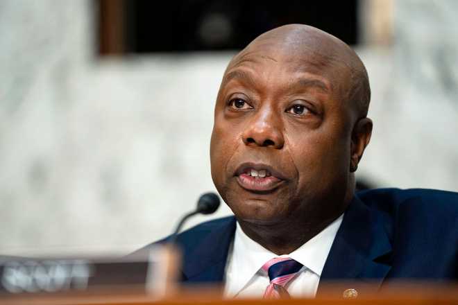 WASHINGTON,&#x20;DC&#x20;-&#x20;JULY&#x20;9&#x3A;&#x20;Ranking&#x20;Member&#x20;of&#x20;the&#x20;Senate&#x20;Banking,&#x20;Housing&#x20;and&#x20;Urban&#x20;Affairs&#x20;Committee&#x20;Sen.&#x20;Tim&#x20;Scott,&#x20;R-SC,&#x20;speaks&#x20;during&#x20;a&#x20;hearing&#x20;with&#x20;Chair&#x20;of&#x20;the&#x20;Federal&#x20;Reserve&#x20;of&#x20;the&#x20;United&#x20;States&#x20;Jerome&#x20;Powell&#x20;on&#x20;the&#x20;Semiannual&#x20;Monetary&#x20;Policy&#x20;Report&#x20;to&#x20;Congress&#x20;at&#x20;the&#x20;U.S.&#x20;Capitol&#x20;on&#x20;July&#x20;9,&#x20;2024&#x20;in&#x20;Washington,&#x20;DC.&#x20;Powell&#x20;in&#x20;earlier&#x20;remarks&#x20;quoted,&#x20;&#x201C;We&#x20;want&#x20;to&#x20;be&#x20;more&#x20;confident&#x20;that&#x20;inflation&#x20;is&#x20;moving&#x20;sustainably&#x20;down&#x20;toward&#x20;2&#x25;&#x20;before&#x20;we&#x20;start&#x20;the&#x20;process&#x20;of&#x20;reducing&#x20;or&#x20;loosening&#x20;policy.&#x201D;&#x20;&#x20;&#x28;Photo&#x20;by&#x20;Bonnie&#x20;Cash&#x2F;Getty&#x20;Images&#x29;