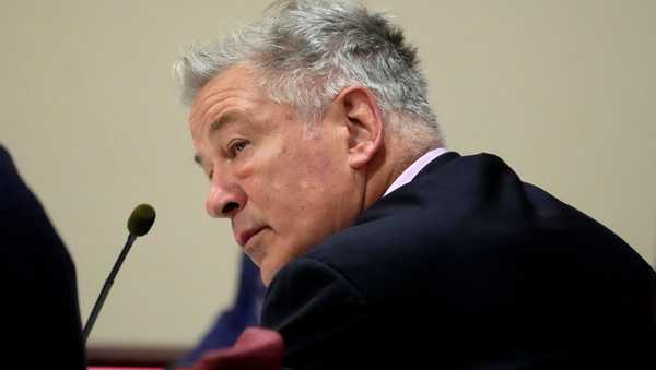 SANTA FE, NEW MEXICO - JULY 10: Actor Alec Baldwin listens during his hearing at Santa Fe County District Court on July 10, 2024 in Santa Fe, New Mexico. Baldwin is facing a single charge of involuntary manslaughter in the death of cinematographer Halyna Hutchins on the set of the film "Rust". (Photo by Ross D. Franklin - Pool/Getty Images)