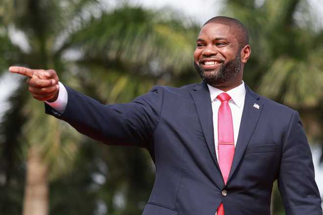 DORAL,&#x20;FLORIDA&#x20;-&#x20;JULY&#x20;09&#x3A;&#x20;&#x20;U.S.&#x20;Rep.&#x20;Byron&#x20;Donalds&#x20;&#x28;R-FL&#x29;&#x20;attends&#x20;a&#x20;campaign&#x20;rally&#x20;for&#x20;former&#x20;President&#x20;Donald&#x20;Trump&#x20;at&#x20;the&#x20;Trump&#x20;National&#x20;Doral&#x20;Golf&#x20;Club&#x20;on&#x20;July&#x20;09,&#x20;2024&#x20;in&#x20;Doral,&#x20;Florida.&#x20;Trump&#x20;continues&#x20;to&#x20;campaign&#x20;across&#x20;the&#x20;country.&#x20;&#x28;Photo&#x20;by&#x20;Joe&#x20;Raedle&#x2F;Getty&#x20;Images&#x29;