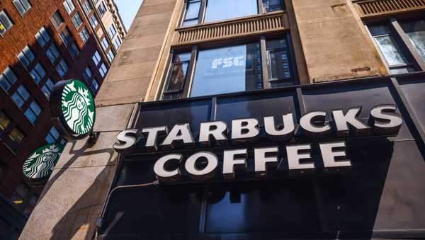 Starbucks Coffee shop in Manhattan, New York City, United States of America on July 16th, 2024. (Photo by Beata Zawrzel/NurPhoto via Getty Images)