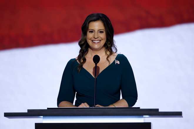 House&#x20;Republican&#x20;Conference&#x20;Chair&#x20;Rep.&#x20;Elise&#x20;Stefanik&#x20;&#x28;R-NY&#x29;&#x20;speaks&#x20;on&#x20;stage&#x20;on&#x20;the&#x20;second&#x20;day&#x20;of&#x20;the&#x20;Republican&#x20;National&#x20;Convention&#x20;at&#x20;the&#x20;Fiserv&#x20;Forum&#x20;on&#x20;July&#x20;16,&#x20;2024&#x20;in&#x20;Milwaukee,&#x20;Wisconsin.