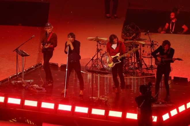 PARIS,&#x20;FRANCE&#x20;-&#x20;AUGUST&#x20;11&#x3A;&#x20;French&#x20;Indie&#x20;Rock&#x20;Band&#x20;Phoenix&#x20;perform&#x20;during&#x20;the&#x20;Closing&#x20;Ceremony&#x20;of&#x20;the&#x20;Olympic&#x20;Games&#x20;Paris&#x20;2024&#x20;at&#x20;Stade&#x20;de&#x20;France&#x20;on&#x20;August&#x20;11,&#x20;2024&#x20;in&#x20;Paris,&#x20;France.&#x20;&#x28;Photo&#x20;by&#x20;Michael&#x20;Reaves&#x2F;Getty&#x20;Images&#x29;