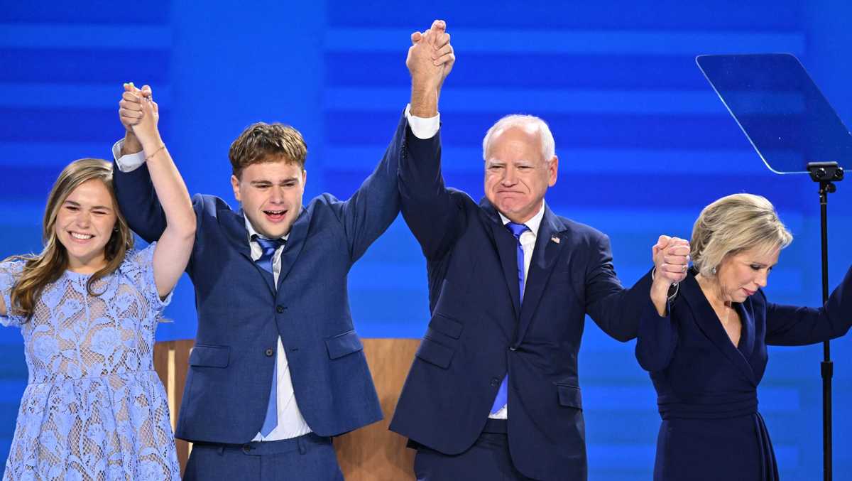 Tim Walz accepts Democratic VP nomination in DNC speech