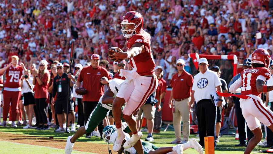 Razorbacks survive scare in home opener Saturday
