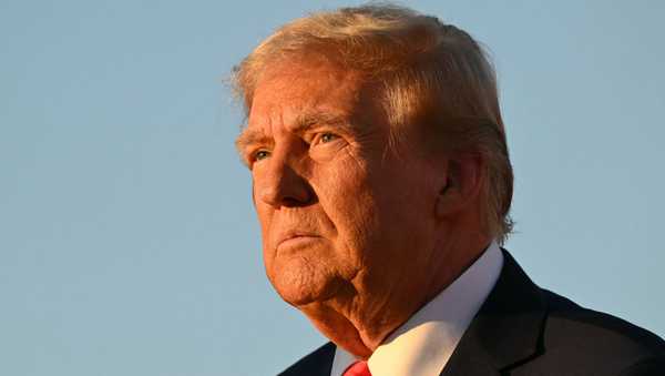 TOPSHOT - Former US President and Republican presidential candidate Donald Trump speaks during a campaign rally at site of his first assassination attempt in Butler, Pennsylvania on October 5, 2024. (Photo by Jim WATSON / AFP) (Photo by JIM WATSON/AFP via Getty Images)