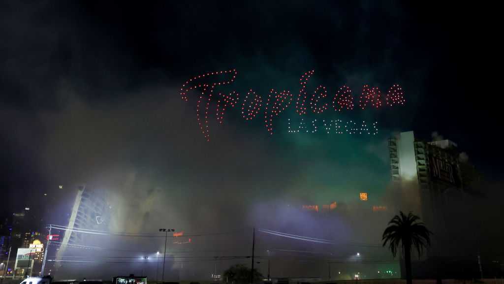 Las Vegas blows a kiss goodbye — literally — to the Tropicana with a