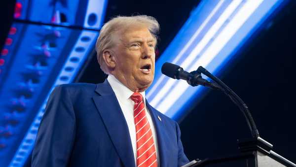 PHOENIX, ARIZONA - DECEMBER 22:  U.S. President-elect Donald Trump speaks during Turning Point USA''s AmericaFest at the Phoenix Convention Center on December 22, 2024 in Phoenix, Arizona. The annual four-day conference geared toward energizing and connecting conservative youth hosts some of the country's leading conservative politicians and activists. (Photo by Rebecca Noble/Getty Images)