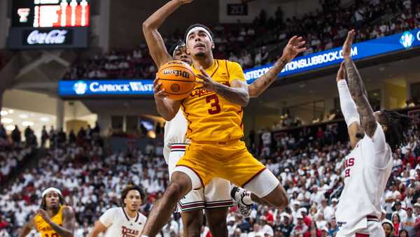 LUBBOCK, TEXAS - JANUARY 11: Tamin Lipsey #3 of the Iowa State Cyclones shoots the ball during the second half of the game against the Texas Tech Red Raiders at United Supermarkets Arena on January 11, 2025 in Lubbock, Texas. (Photo by John E. Moore III/Getty Images)