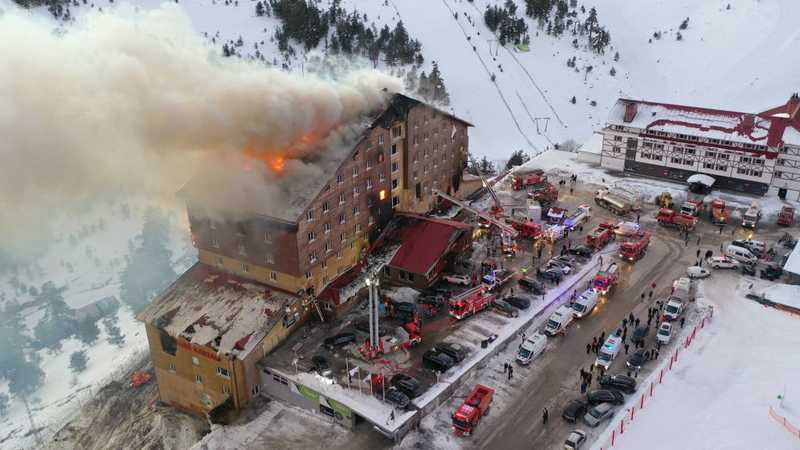 Hotel fire kills dozens at popular ski resort in Turkey