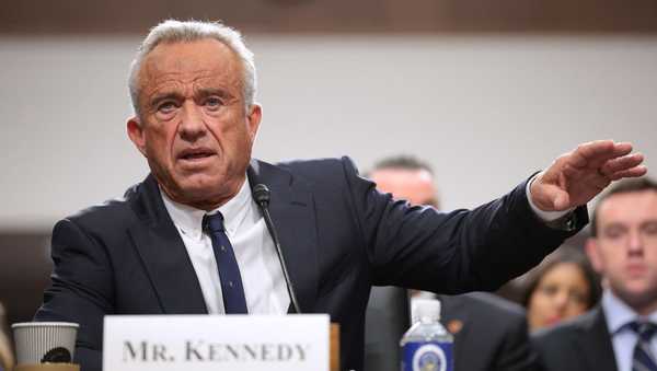 : Robert F. Kennedy Jr., U.S. President Donald Trump's nominee for Secretary of Health and Human Services testifies during his Senate Finance Committee confirmation hearing at the Dirksen Senate Office Building on January 29, 2025 in Washington, D.C.