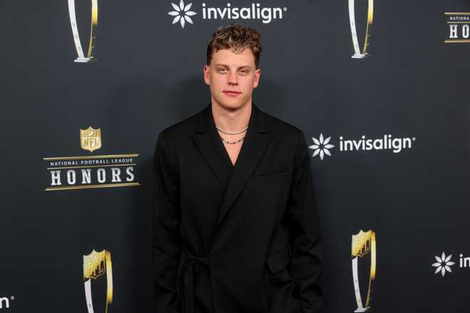 Joe Burrow at the 14th Annual NFL Honors held at Saenger Theatre on February 06, 2025 in New Orleans, Louisiana. (Photo by Christopher Polk/Variety via Getty Images)