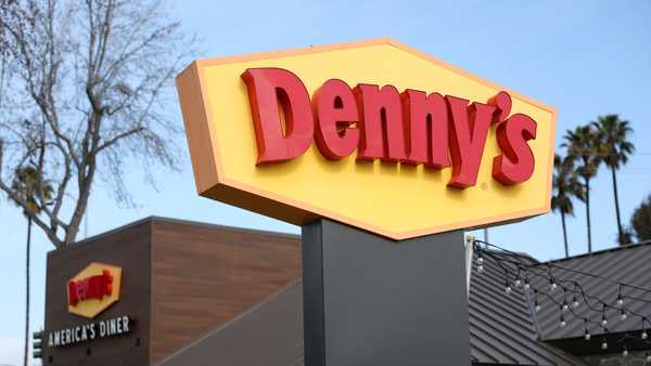 A view of a Denny's restaurant on February 14, 2025 in Hayward, California.