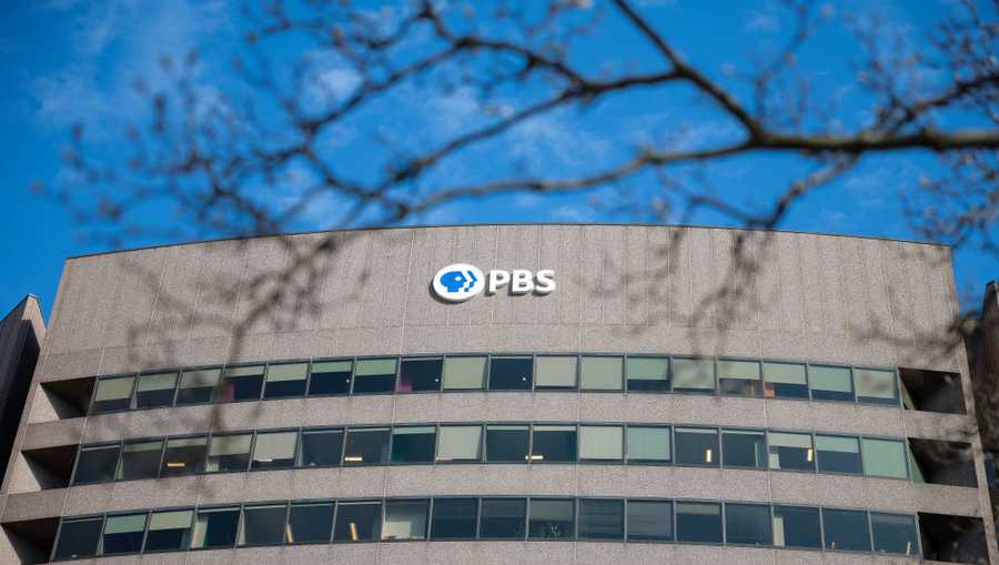 ARLINGTON, VA - FEBRUARY 18: A sign for the Public Broadcasting Service (PBS) is seen on its building headquarters on February 18, 2025 in Arlington, Virginia. The federal government&apos;s partial funding of the Public Broadcasting Service is now being examined by Elon Musk&apos;s U.S. Department of Government Efficiency (DOGE). Rep. Marjorie Taylor Greene (R-GA) has also called upon the head of PBS to testify in front of Congress next month on alleged news bias. (Photo by Kayla Bartkowski/Getty Images)