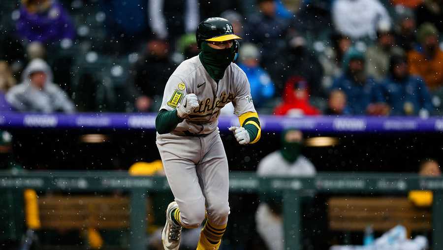 11th-inning single leads A's to 6-3 win over Rockies