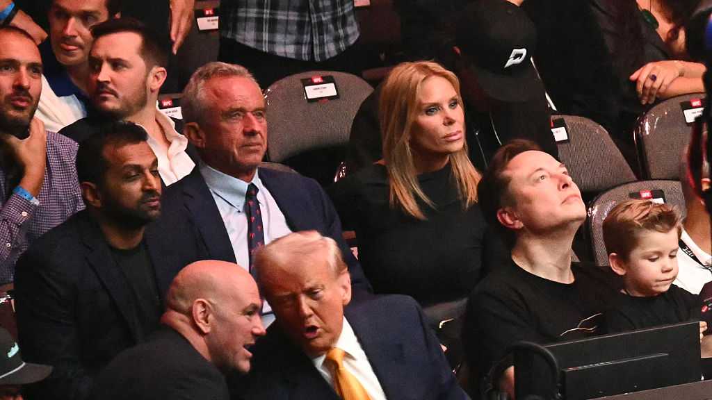 President Donald Trump attends UFC 314 in Miami